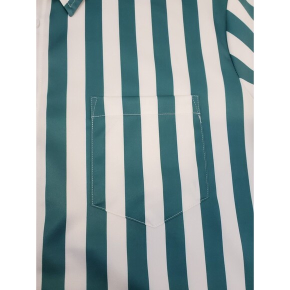 VATPAVE Mens Striped Zebra Pineapple Button Down Shirt M Artsy Hawaiian Party - Picture 6 of 7